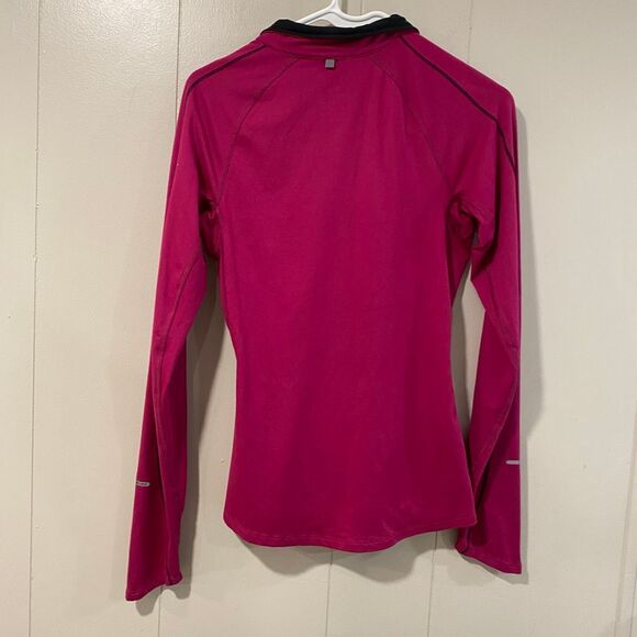 Nike Dri-Fit 1/4 Zip Running Top XS • Hot Pink Long Sleeve • Athletic Workout Pu - Picture 3 of 6